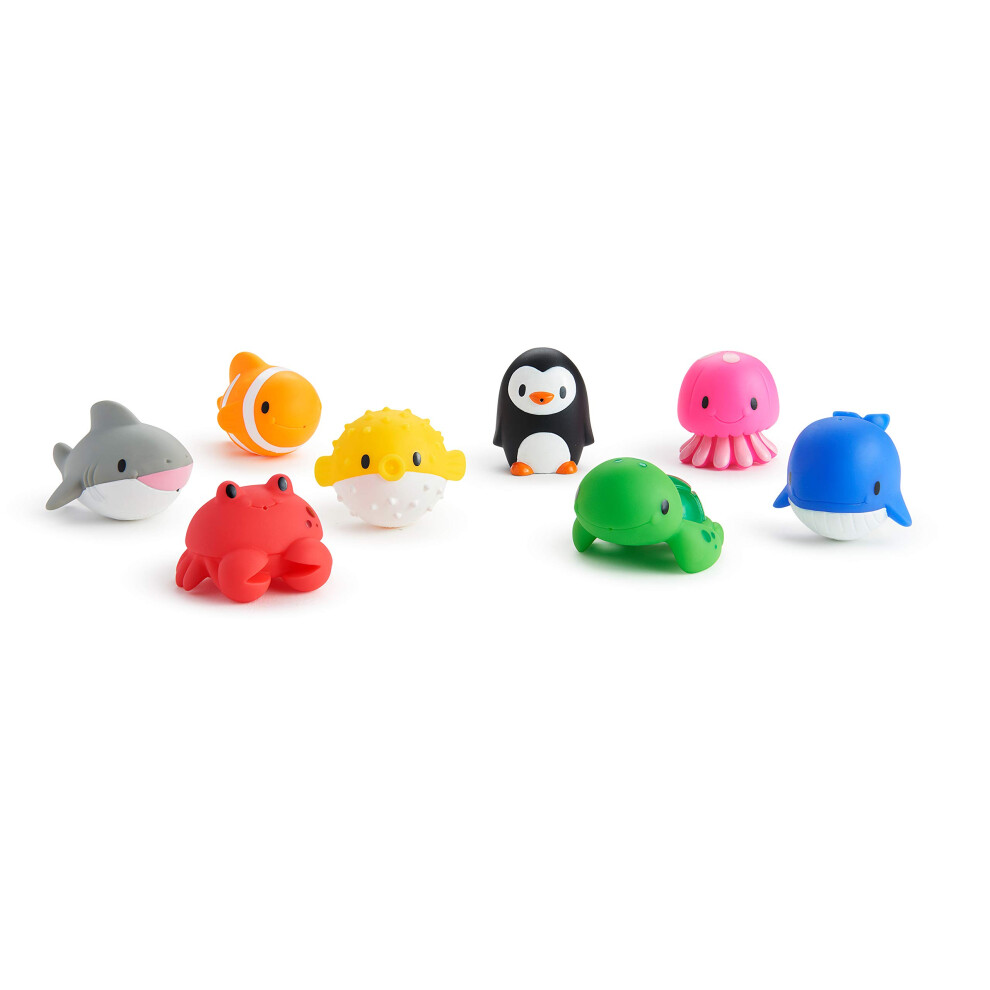 Munchkin Ocean Squirters Baby Bath Toy | Bath Toys For Children And Toddlers | Baby Essentials | Baby Bath Toys & Shower Toys For Children | 8 Pack |