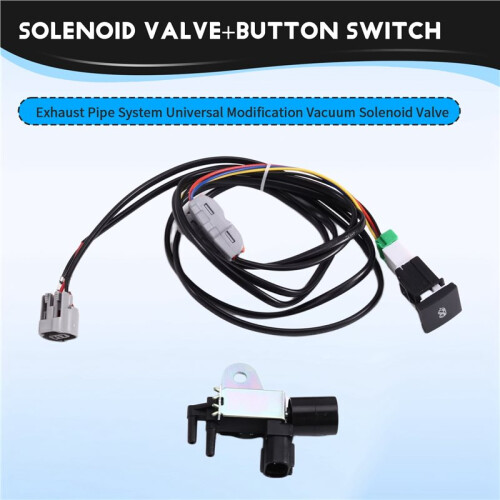 Car Exhaust Pipe System Universal Modification Vacuum Solenoid Valve Remote Control  with Light Button 2
