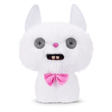 Fuggler Alley Cats 9-Inch Plush Toy (Cheezee) White by ZURU – Funny Ugly Monster Stuffed Animal with Human-Like Teeth, Collectible Plush for Kids, T