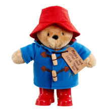 Rainbow Designs Classic Paddington Bear with Boots - 25cm Standing Plush Character - Soft & Cuddly Paddington Teddy Bear with Iconic Duffle Coat, Bus