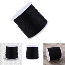 100m x 0.8mm Nylon Rat Tail Cord Black