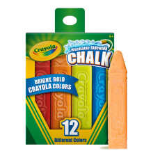 CRAYOLA Outdoor Chalk - Assorted Colours (Pack of 12) | Perfect for Drawing on the Pavement or Patio - Easily Washes Away with Water! | For Ages 4+