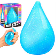 Raindrop Stress Balls, Squishy Fidget Toys for Kids, Glitter Raindrop Gumdrop Squeeze Balls with Removable Base, Adults Stress Relief Water Drop Slow