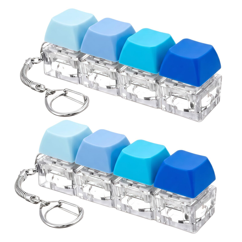 Dajing 2 Pcs Keyboard Fidget Toy, 4 Keys Decompression Toys, Finger Keyboard