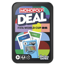 Monopoly Deal FIFA World Cup 2026 Edition Game - Officially Licensed FIFA World Cup Soccer Card Game for Kids - Ages 8+ - 2 to 5 Players - 15 Mins.
