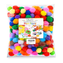 Caydo 240 Pieces 2.5cm Pom Poms for Crafts, Assorted Colour Pompom Balls