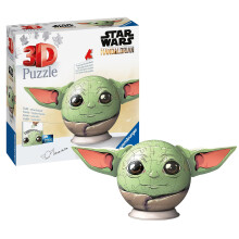 Ravensburger Star Wars Mandalorian Grogu (with Ears) 3D Jigsaw Puzzle for Kids and Adults Age 6 Years Up - 72 Pieces - No Glue Required
