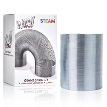 WOW! STUFF Super-Size Metal Spring Toy – Giant Stretchy Slinky for Kids and Adults – Classic Sensory STEM Toy, Performs Tricks, Walks Downstairs,