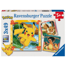 Ravensburger Pokemon 3x49 Pieces Jigsaw Puzzles for Kids Age 5 Years Up