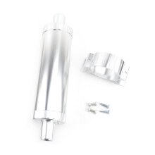 24 mm Schalldämpfer, Geräuschreduzierer, Auspuffrohr für Standheizung, Edelstahl, Rund, für Auto, LKW, Wohnwagen, Wohnmobil, Silberfarben