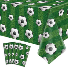 4 Packs Football Party Tablecloth Footballs Table Cloth Football Rectangular Plastic Table Cover Sports Theme Party Table Covers Footballs Birthday D