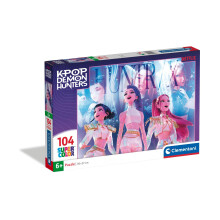 Clementoni KPOP Demon Hunters Puzzle 104 Pieces for Kids Age 6+, Made in Italy, Screen Free Play That Builds Focus, Problem Solving and Patience, Fun
