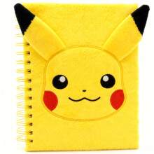 HOX Pokemon Pikachu Plush A5 Notebook Yellow Spiral Journal Hard Cover