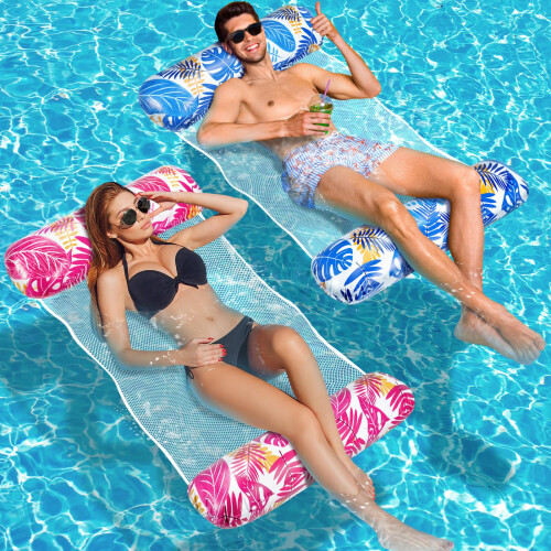 Amteker Pool Inflatables, 2 Pack XL Inflatable Pool Toys