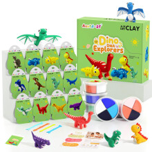 Air Dry Clay Kit - Dinosaur Theme, Modeling Clay for Kids, DIY Model Magic Clay with Sculpting Tools and Tutorials, 12 Boxes Molding Clay, Ultra Ligh