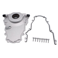 551595 für LS Gen 4 Frontmotor-Steuerkettenabdeckung mit 10AN Twin Turbo Ölablassanschluss Steuerkettenabdeckung Dichtungssatz Schraubensatz