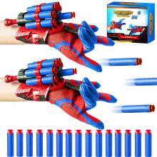Web Shooter Set Kids Toys for Boys Girls 2 Pack Launcher Toys with 2 Gloves
