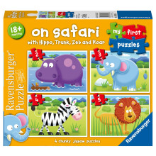 Ravensburger On Safari My First Jigsaw Puzzles (2, 3, 4 and 5 Piece) Educational Toys for Toddlers Age 18 Months and Up