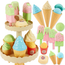 AOLEVA Toy Ice Cream Play Food Sets Pretend Ice Cream Toys for Kids