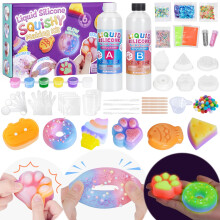 Highttoy Liquid Silicone Squishy Making Kit,480g 1:1 AB Ratio Mixed for Glow in The Dark Squishy Paw Squishy Maker for Beginners