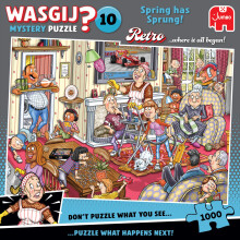 Wasgij Retro Mystery 10, Spring has Sprung! - 1000 Piece Adults Jigsaw Puzzles - Challenging, Brainteasing 1000Pc Adult Puzzle - 100% Recycled Cardboa