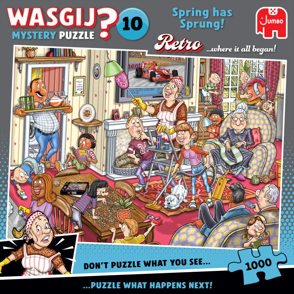 Wasgij Retro Mystery 10, Spring Has Sprung! - 1000 Piece Adults Jigsaw Puzzles - Challenging, Brainteasing 1000Pc Adult Puzzle - 100% Recycled Cardboa