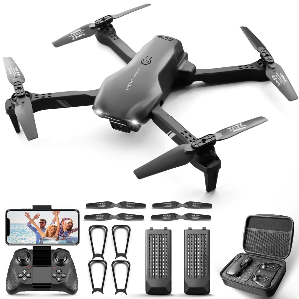 4Drc V13 Drone For Kids Adults With 1080P Hd Fpv Camera, Foldable Mini Rc Quadcopter With Waypoint, Functions,Headless Mode,Altitude Hold,Gesture Sel