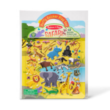 Melissa & Doug Puffy Sticker Play Set: Safari - 42 Reusable Stickers Travel Activities for Kids, Reusable Sticker Toy, for Kids Ages 4+ - FSC Certifi