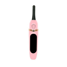 Beheizbare Wimpernzange, Beheizte Wimpernzange mit LED-Anzeige für Einen Natürlichen Schwung der Wimpern, Rosa