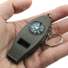 4-in-1-Notfallpfeife mit Feuerstarter, Kompass und Thermometer