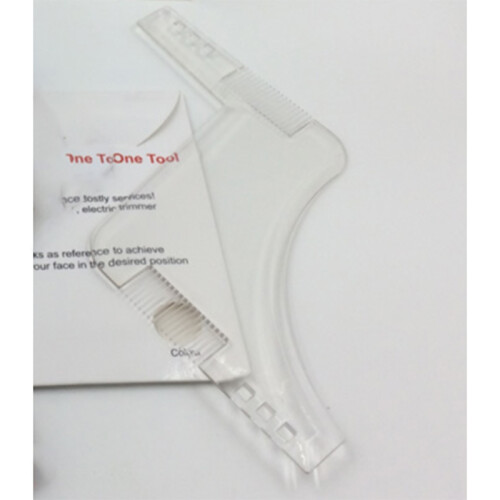 Bartschablone für die perfekte Bartformung – 17 cm Transparent