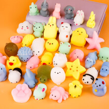 twoonto Mochi Squishy Toys 40 Pcs, Mini Kawaii Animal Squishies Fidget Toys