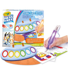 CRAYOLA Bluey Colour Wonder Magic Light Brush, Mess Free Painting Station for Kids, Toddler Toys & Activities, Ages 3+ Includes 6 Paint Pads and 18 P
