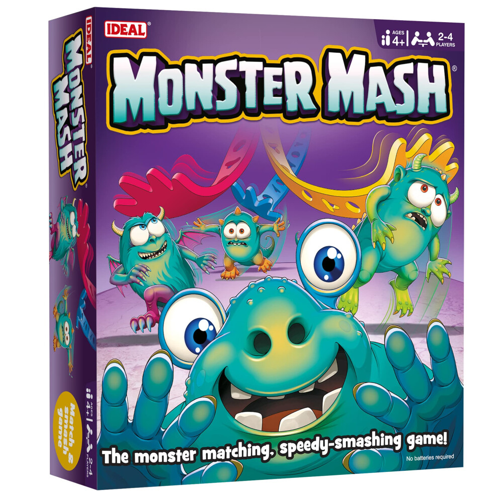 Ideal | Monster Mash: The Monster Matching, Speedy-Smashing Game | Kids Games | For 2-4 Players | Ages 4+