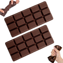 2PCS Chocolate SquishyToys, Toys Chocolate Butter Squishy Fidget Toys Adults Kids, Realistic Food Slow Rising Dquishies, Stress Balls for Kids Adult,