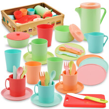 Play Kitchen Accessories, Pretend Play Kids Kitchen Toys for Boys Girls 3+ Year Old, Afternoon Tea Party Set for Toddlers