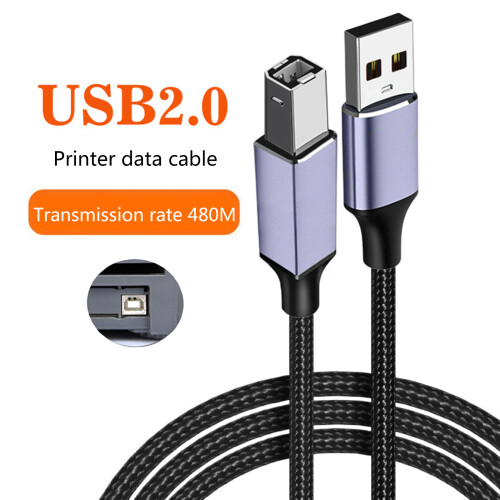 Nylongeflochtenes USB 2.0-auf-USB-B-Druckerkabel mit-1m 1