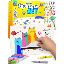 Squeegee Art Kit for Kids - Animals Theme Painting Craft Kit for Ages 4-12