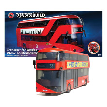 Airfix QUICKBUILD Model Vehicle Kit - Routmaster Bus Building Kit for Kids 6+, Construction Toys for Boys & Girls, No Glue Model Making - Classic Veh