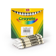 Crayola Crayons, White, Single Color Crayon Refill, 12 Count Bulk Crayons, School Supplies