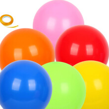 6 Pcs 36" Giant Latex Assorted Colour Balloons (with 1 Ribbon), Round Thick Extra Large Balloons for Photo Shoot, Wedding, Birthday, Halloween, Xmas,