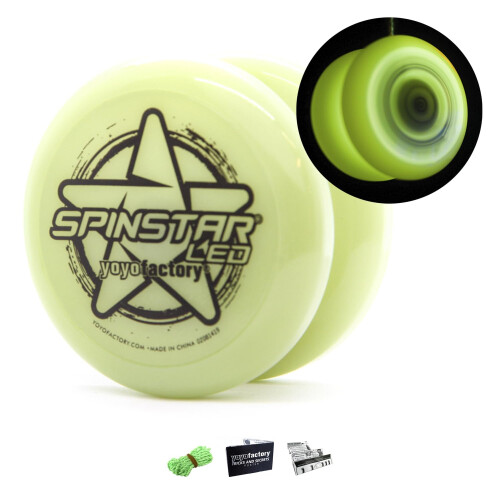 YoyoFactory Spinstar LED Yo-Yo - Light Up Responsive Starter Yoyo - Glow