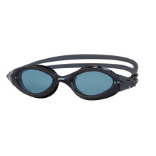 Zoggs Panorama Adult Swimming Goggles (Smoke Lens, Black) for Men and Women, Soft Anti-Leak Seal, Anti-Fog, UV Protection, Quick Adjust Strap, 180 De