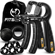 FitBeast Hand Grip Strengthener Workout Kit (5 Pack), 2 Forearm Grip
