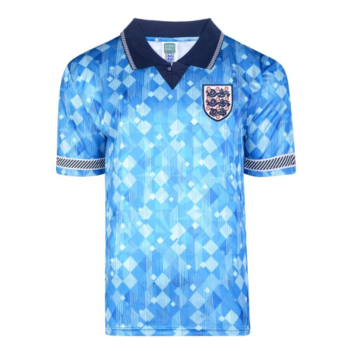 Score Draw England 1990 World Cup Third Shirt Blue XX Large Polyester
