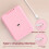 Compact  Vanity Folding Cosmetic Mirror with Lights Hand Held Small Pocket Travel Makeup Mirror 2X Magnifying White 9