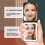 Compact  Vanity Folding Cosmetic Mirror with Lights Hand Held Small Pocket Travel Makeup Mirror 2X Magnifying White 7