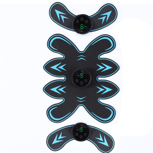 (C) Smart EMS Ab Sticker Trainer | Lazy Abdominal Muscle Device Kit
