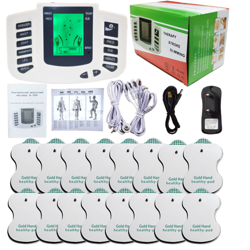 (B) Color Screen Meridian Massager USB EMS Microcurrent Intelligent Pulse Electrotherapy Device