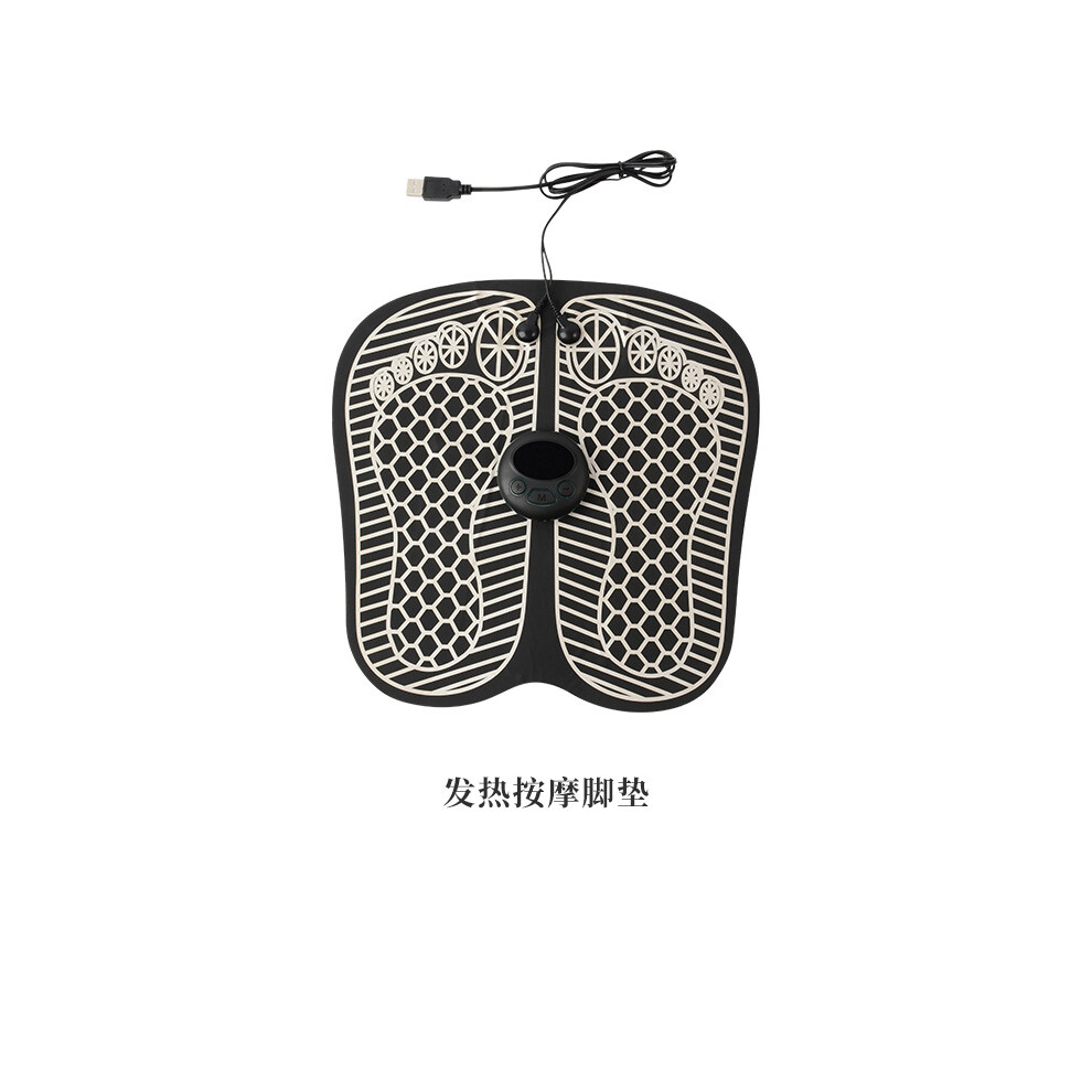 (B) EMS Pulse Foot Massage Mat, Foot Therapy Machine, USB Wireless Remote Mini Massager